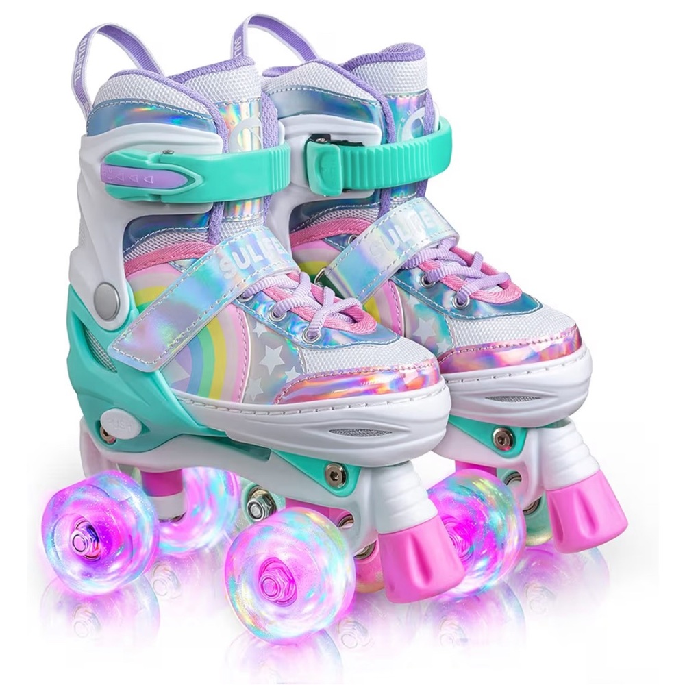 SULIFEEL Rainbow Unicorn Roller Skates